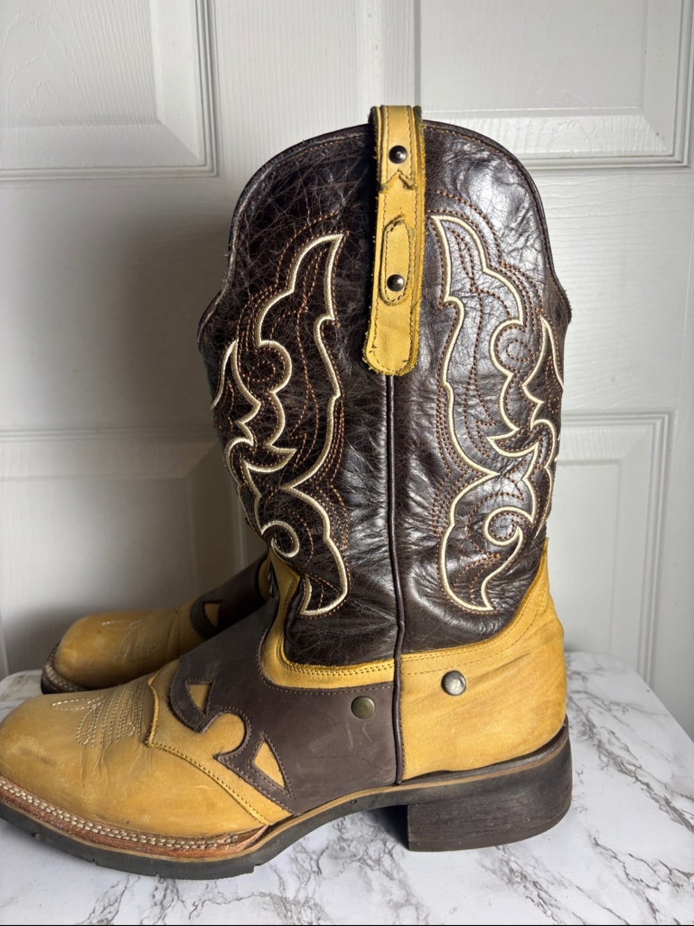 Joe’s Exclusive MEN'S VE030 TORITO LEATHER SQUARE TOE COWBOY BOOT - Picture 2 of 8